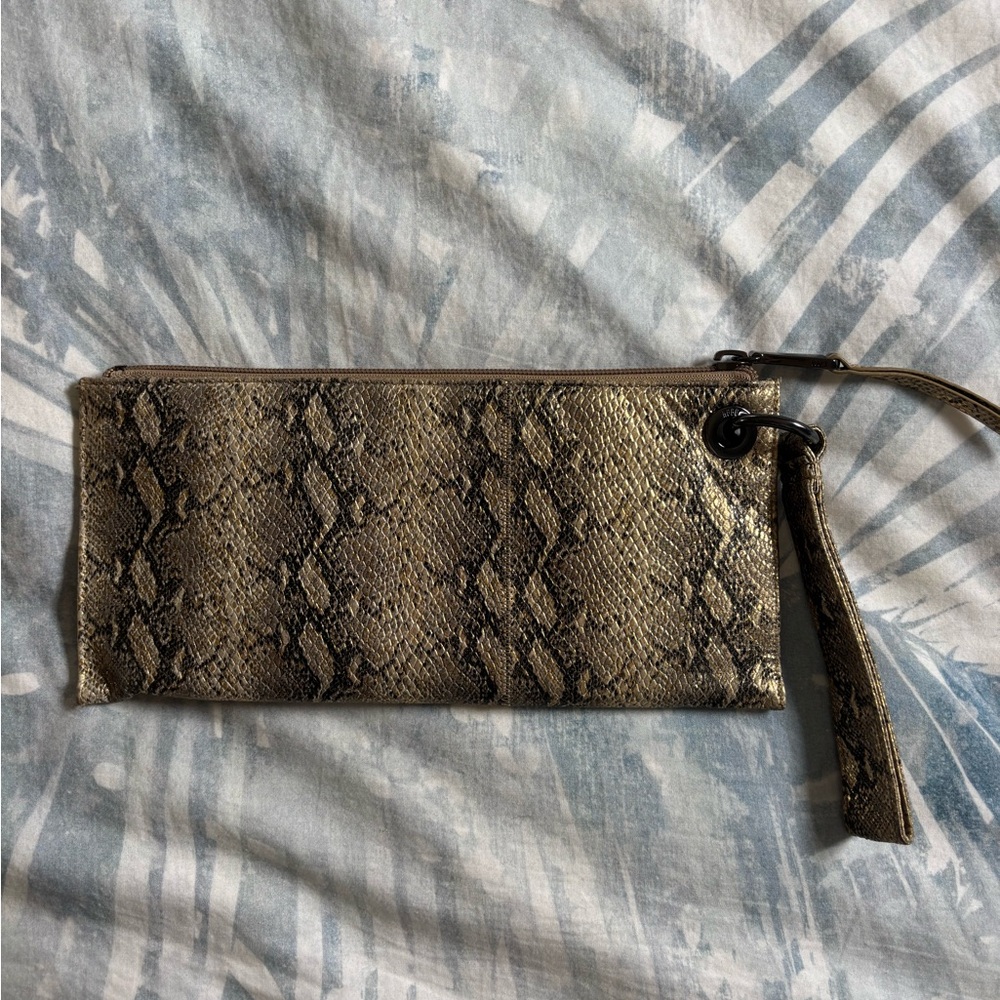 Hobo Vida Snake-Print Clutch